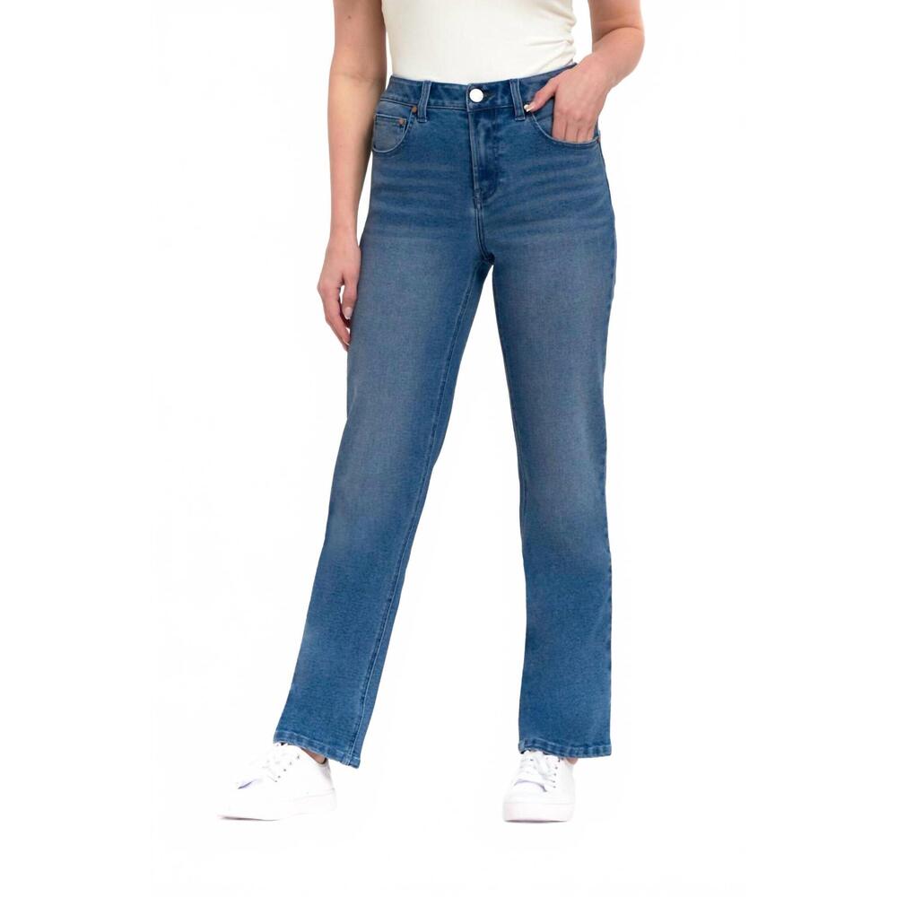 NEW 1822 DENIM high rise straight leg denim jeans in benny